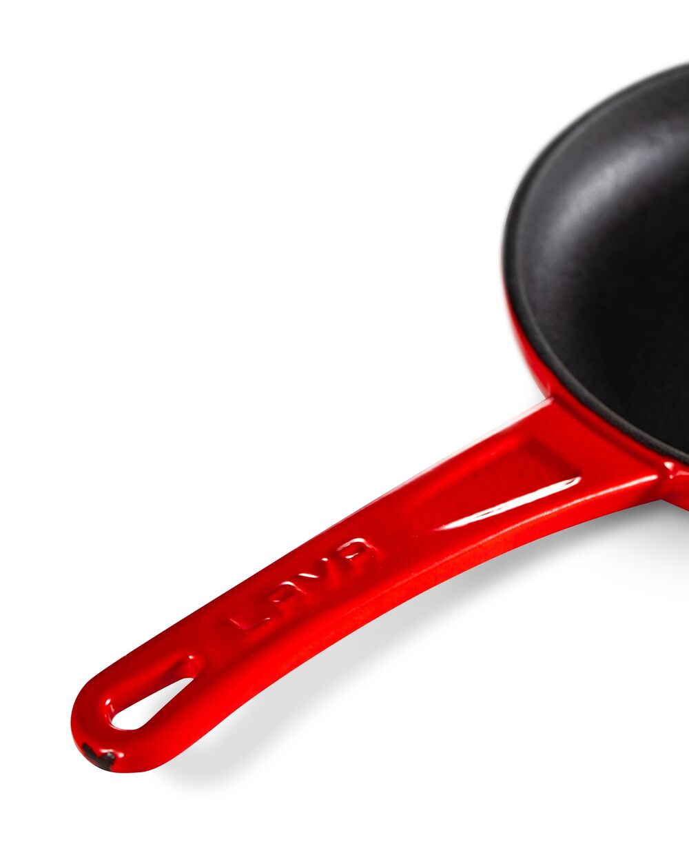 Сковорода  16 см, 0,4 л, чугун, красная, Lava - фото 7