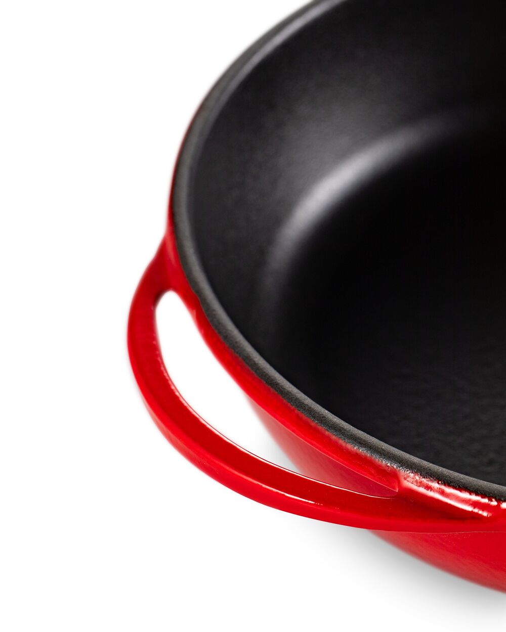 Сковорода с крышкой 24 см, 2 л, с деревянной ручкой, чугун, красная, Lava - фото 8