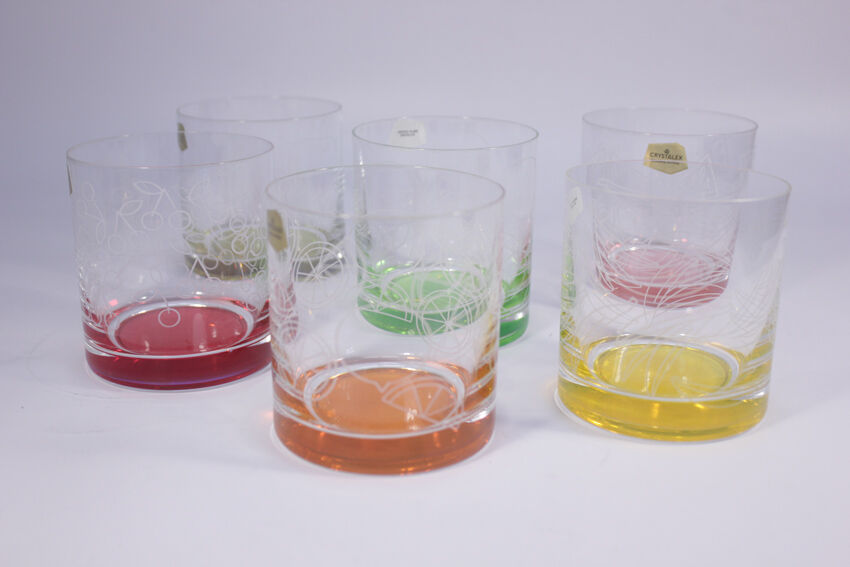 Набор стаканов для воды 280 мл 6 шт, коллекция "SUMMER, цветное дно" - фото 2