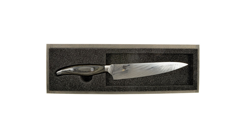 Нож кухонный KAI Шан Нагарэ 15 см, дамасская сталь 72 слоя - фото 3