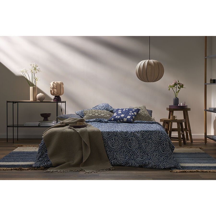 Евро - Комплект постельного белья, 200х220 см темно-синего цвета с принтом Спелая смородина , Tkano Scandinavian touch - фото 3