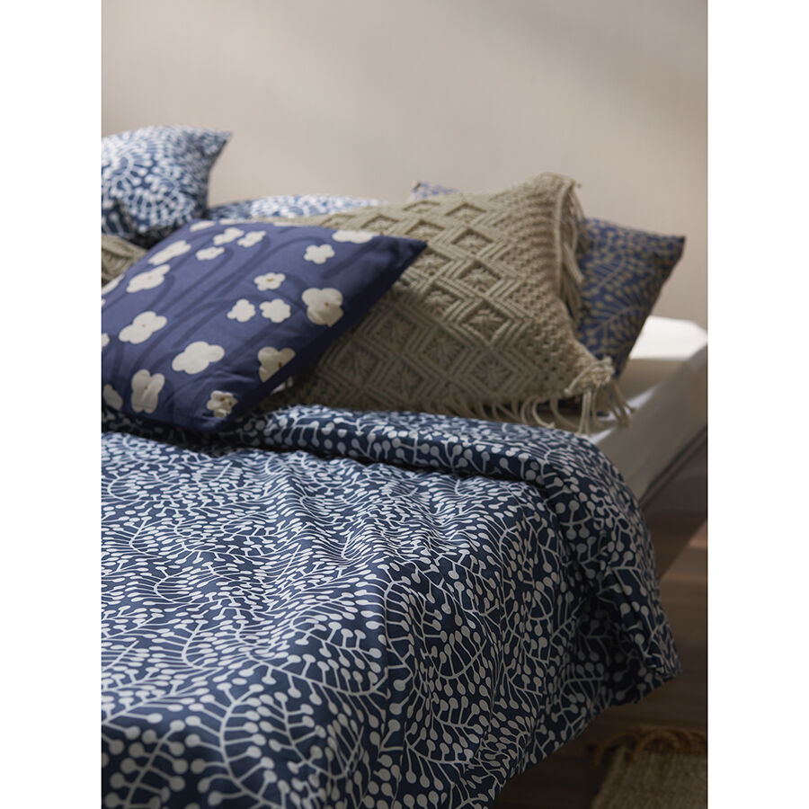 Евро - Комплект постельного белья, 200х220 см темно-синего цвета с принтом Спелая смородина , Tkano Scandinavian touch - фото 11