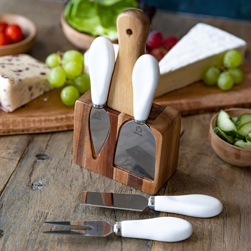 Набор ножей для сыра (ножи 4 шт., подставка для ножей 1 шт.) Kitchen Craft - фото 4