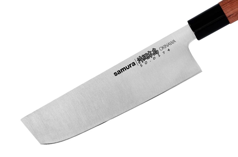 Нож кухонный "Samura OKINAWA" Накири 172 мм, AUS-8, палисандр - фото 5