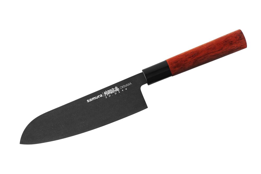 Нож кухонный "Samura OKINAWA" Сантоку 175 мм, AUS-8 с галт., палисандр - фото 4