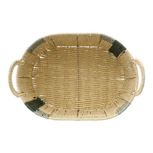 Корзина плетеная овальная Bodhran Sage из коллекции Ethnic, размер S - фото 2