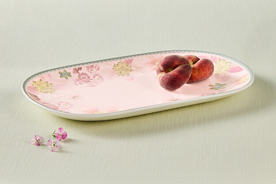 Блюдо овальное Primula, розовое, 37х23 см - фото 3