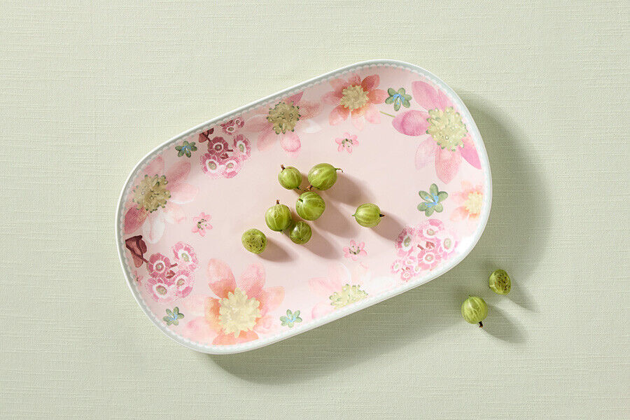 Блюдо овальное Primula, розовое, 37х23 см - фото 4