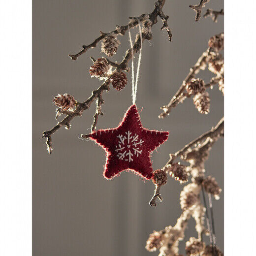 Набор елочных украшений из фетра Christmas stars из коллекции New Year Essential, 3 шт. - фото 5