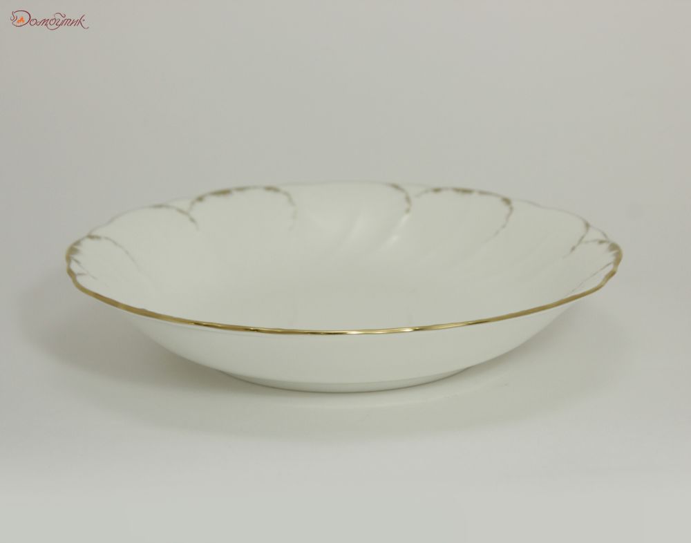 Набор суповых тарелок "Белый с золотом" 20 см, 6 шт. - фото 3