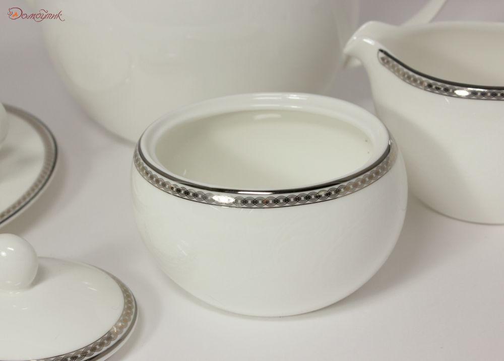 Чайный сервиз на 6 персон "Серебряная вышивка" (15 предметов) - фото 3