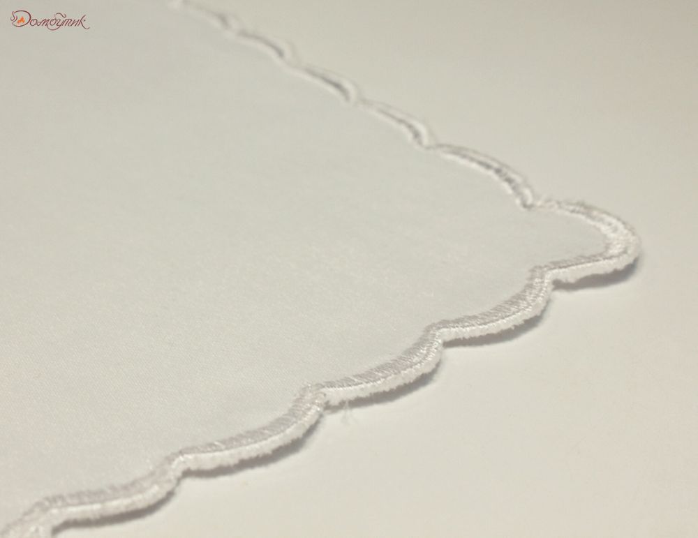 Салфетки "Белые с вышивкой" 35х35 см, (6 шт.), водоотталкивающие - фото 3