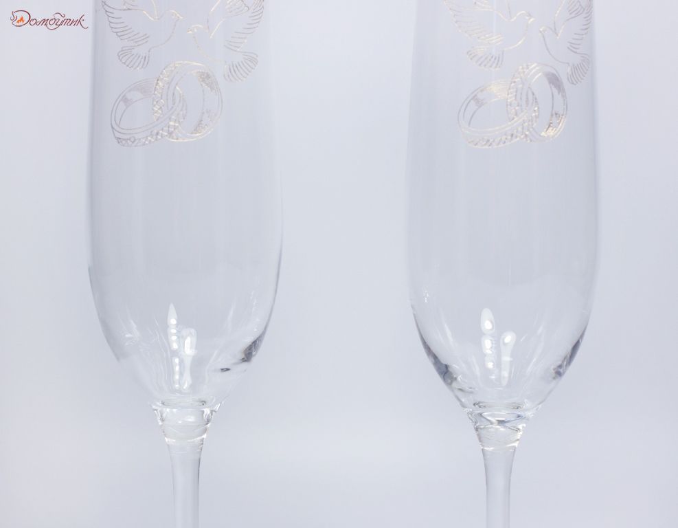 Свадебные бокалы для шампанского "Виола" 190 мл, 2 шт. - фото 5
