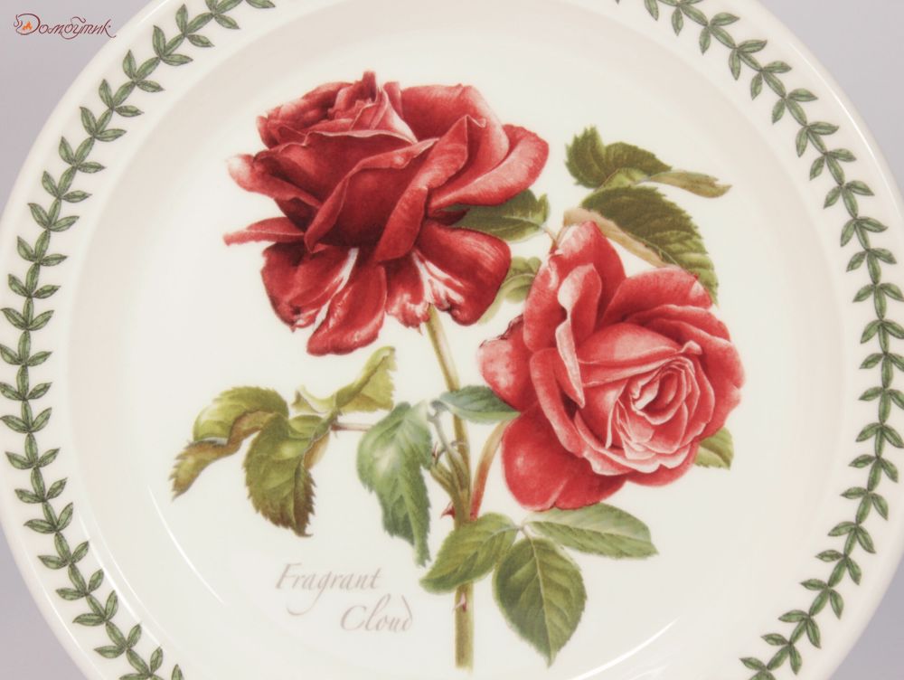 Тарелка закусочная "Ботанический сад. Розы. Fragrant Cloud" 21,5 см - фото 2