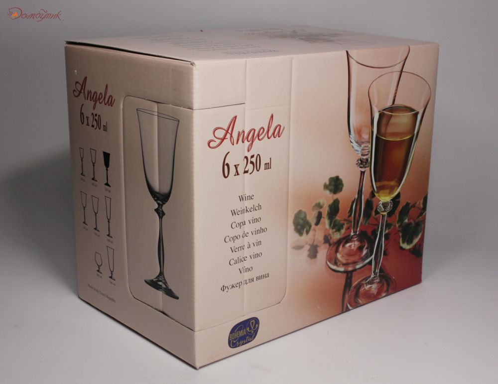 Бокалы для вина "Анжела" 250 мл, 6 шт. - фото 6