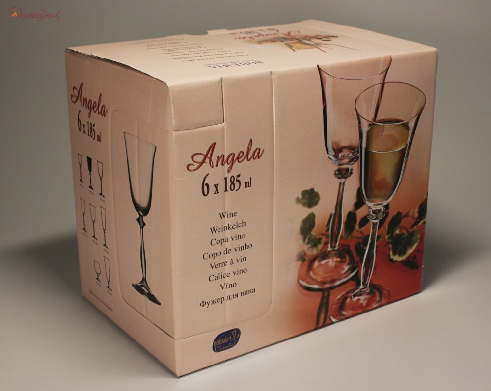 Бокалы для вина "Анжела" 200 мл, 6 шт. - фото 7