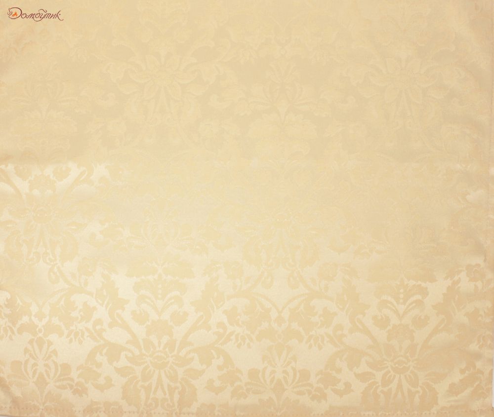 Скатерть прямоугольная "Жаккард Барокко" бежевая 150х150 см, водоотталкивающая - фото 2