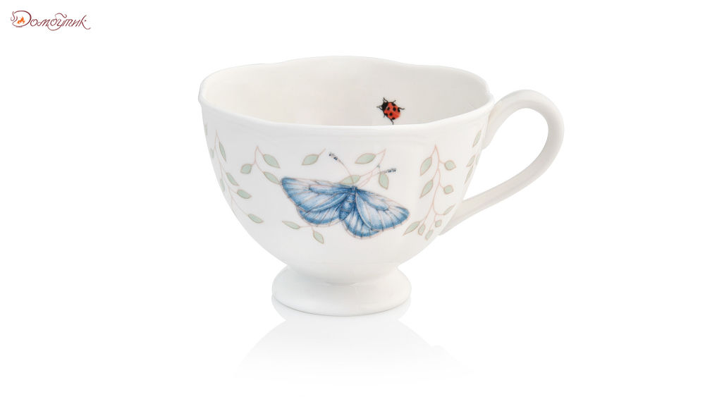 Чашка чайно-кофейная с блюдцем "Бабочки на лугу"240 мл, Lenox - фото 2