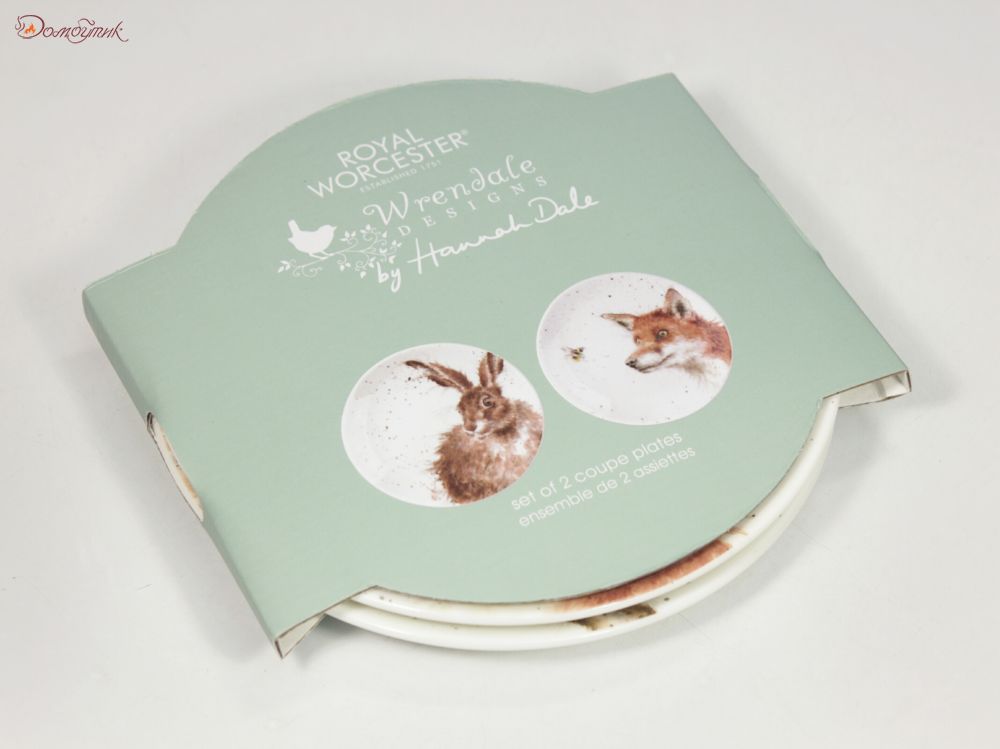 Набор пирожковых тарелок "Забавная фауна. Заяц и Лисица" 16,5 см, ( 2 шт.) - фото 7