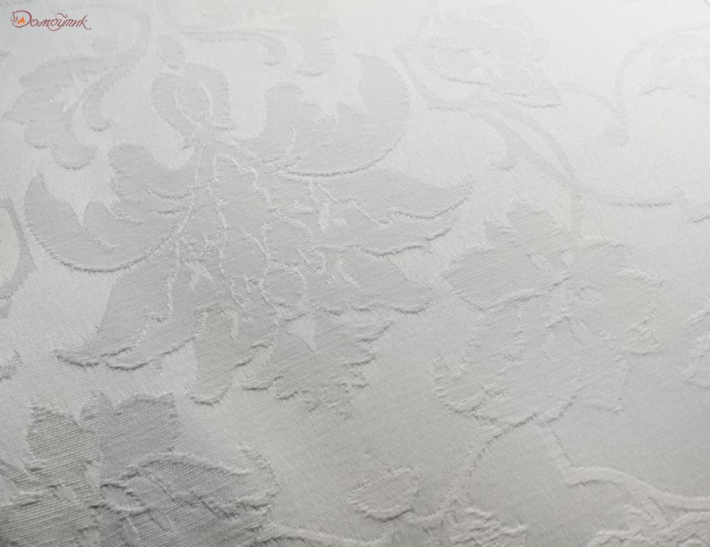 Скатерть овальная "Версаль белый" 150х250 см, водоотталкивающая - фото 2