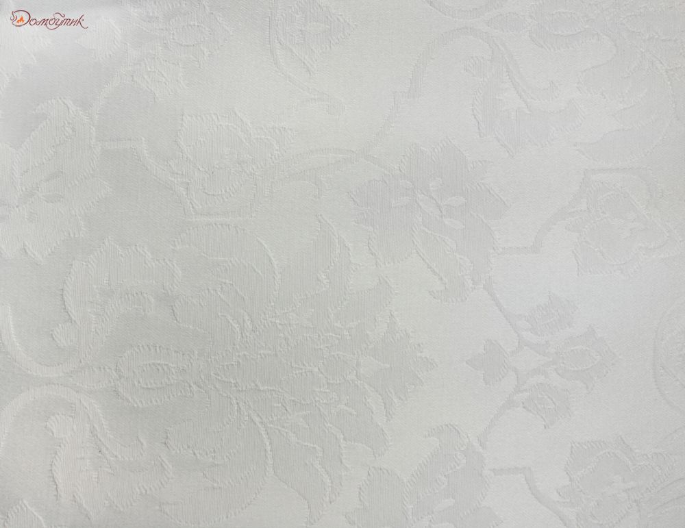 Скатерть овальная "Версаль белый" 150х250 см, водоотталкивающая - фото 3