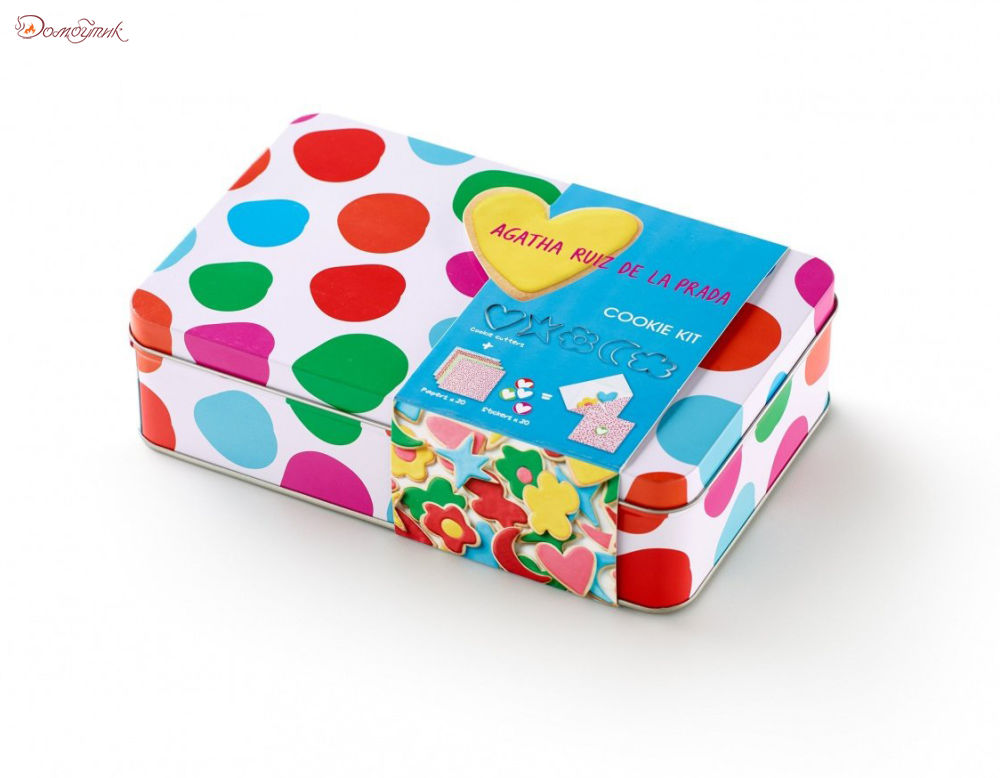 Набор для печенья "Горошки" - коробка, формочки-контуры и конверты для упаковки - фото 4