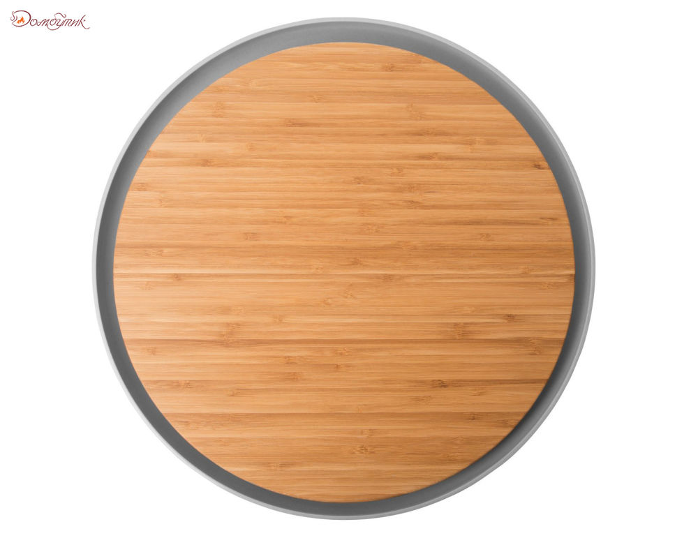 Доска разделочная бамбуковая с тарелкой 36,5х2см   - фото 3