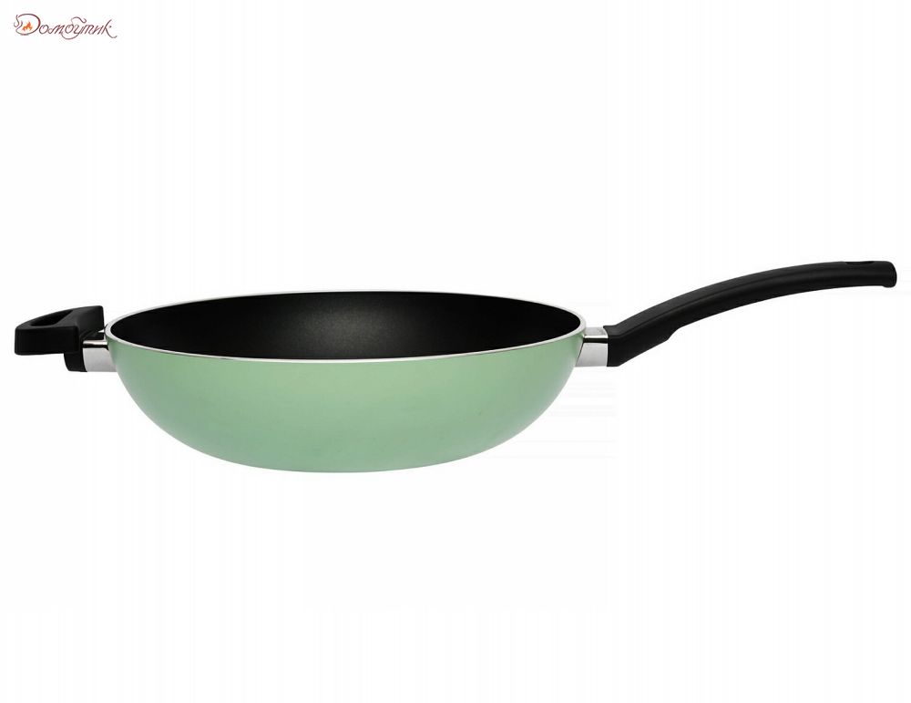 Сковорода-вок 28 см (светло-зеленая) - фото 2