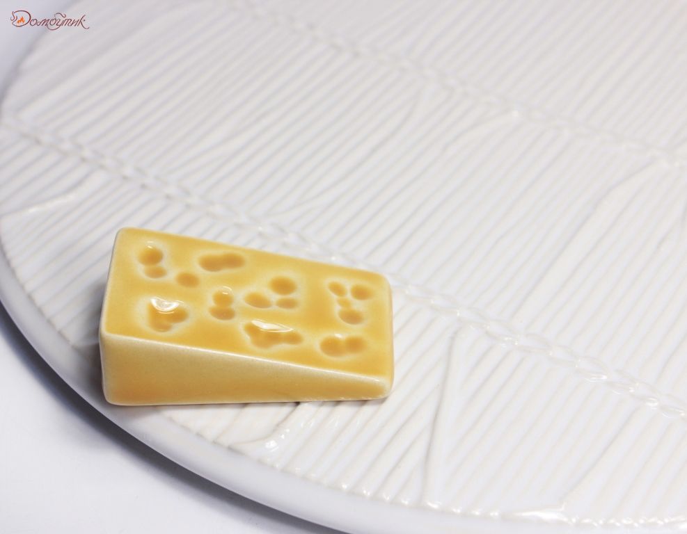 Блюдо для сыра с ручками "Сыр" (белое) 26см - фото 5