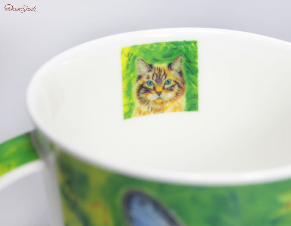 Кружка "Галерея кошек" (зеленая) 500 мл, DUNOON - фото 8
