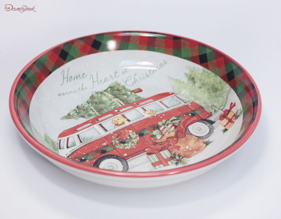 Тарелка суповая "Домой на Рождество", 23см - фото 4