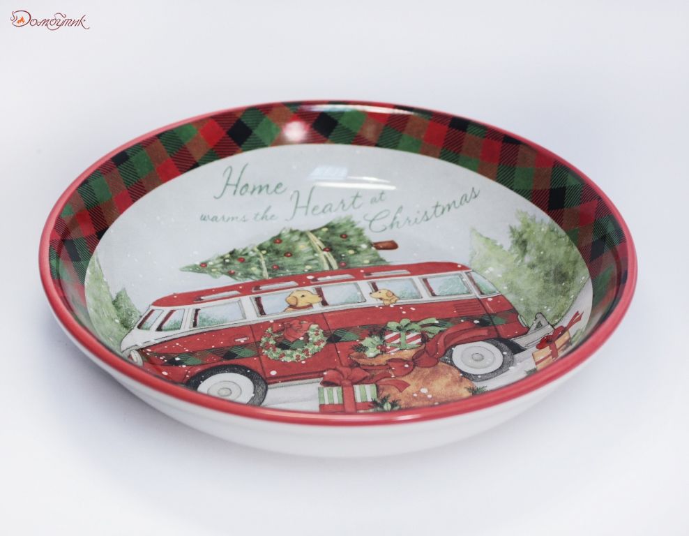 Тарелка суповая "Домой на Рождество", 23см - фото 6