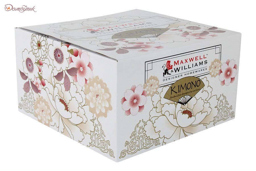 Чашка с блюдцем Кимоно (белый) в подарочной упаковке, 480мл - фото 2