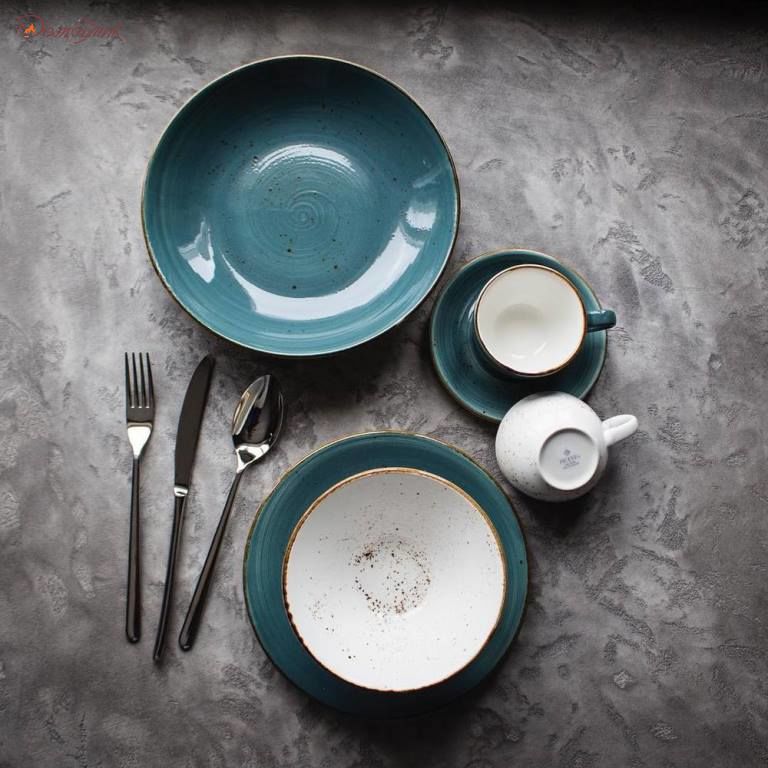 Закусочная тарелка Rustics 22,5 см, синяя. - фото 6