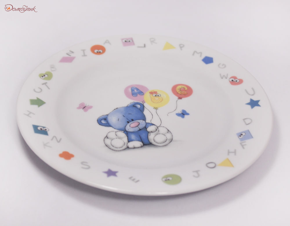 Набор детской посуды Мишка с шариками - фото 3