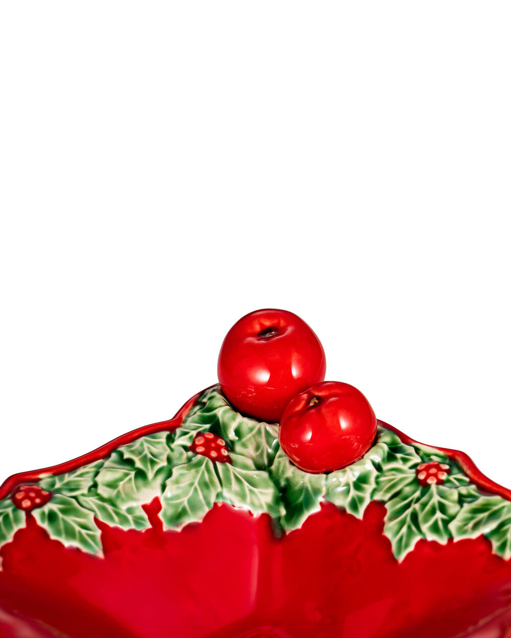Менажница трехсекционная Bordallo Pinheiro Рождественская гирлянда 15,5х40,5 см, керамика - фото 7