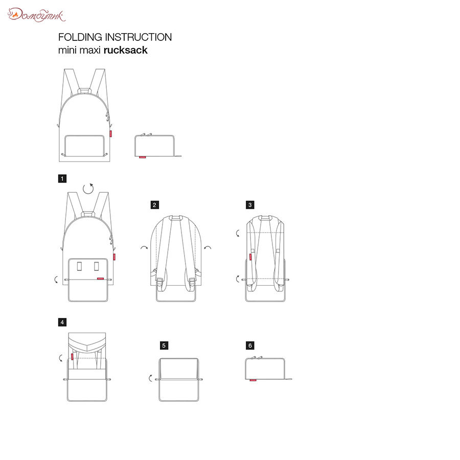 Рюкзак складной Mini maxi glencheck red - фото 4