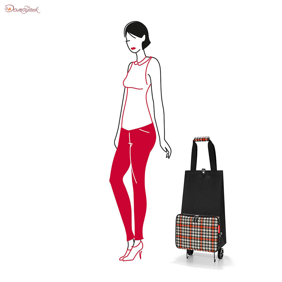 Сумка на колесиках Foldabletrolley glencheck red - фото 4