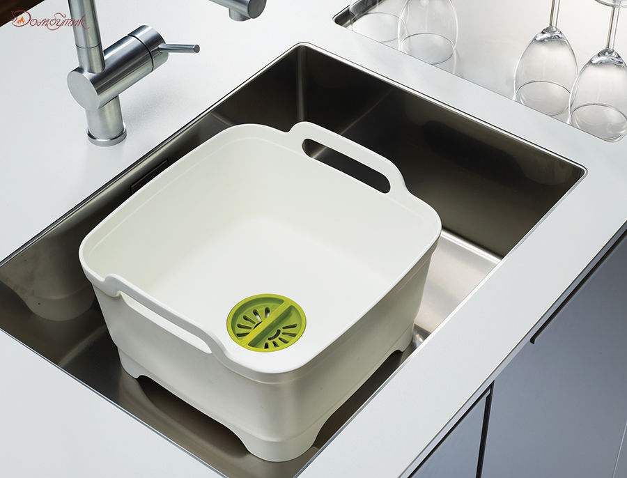 Контейнер для мытья посуды Wash&amp;Drain™ серый - фото 4