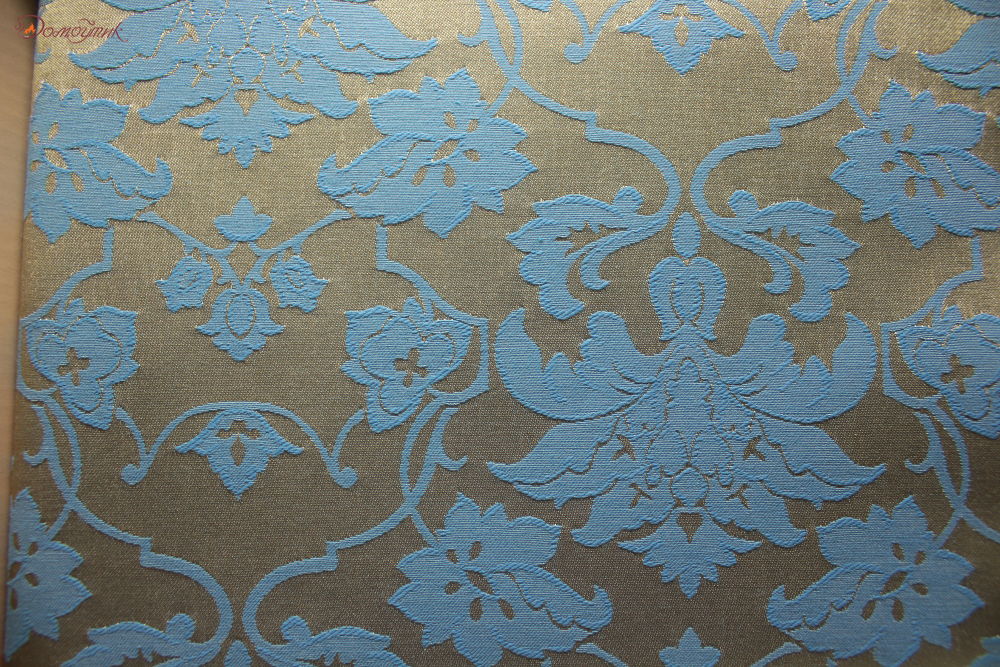 Скатерть овальная "Версаль-Жаккард-атлас. Лазурный", 150x210 см,водоотталкивающая - фото 3