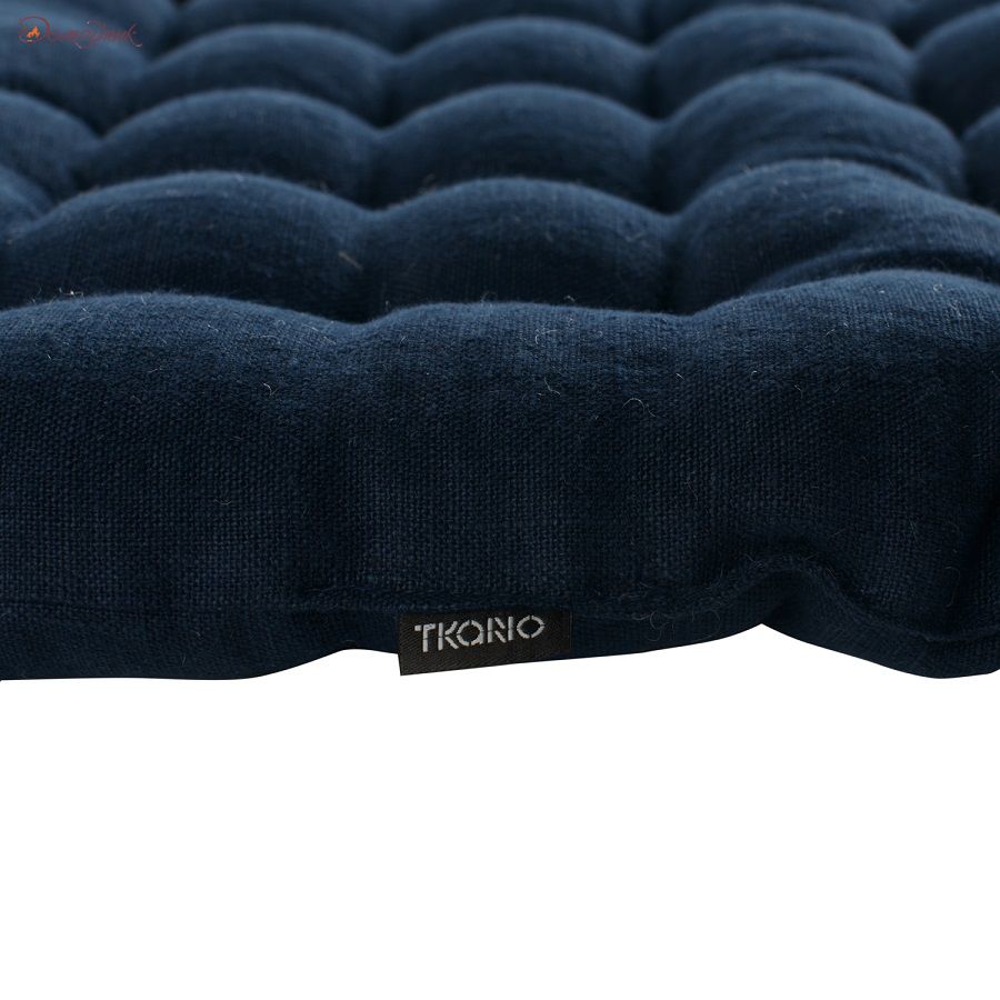 Подушка стеганая на стул из умягченного льна Essential, 40х40 см, Tkano - фото 3
