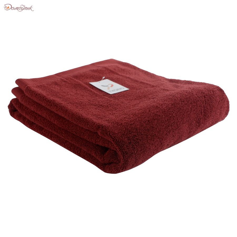 Полотенце банное бордового цвета Essential, 90х150 см, Tkano - фото 7