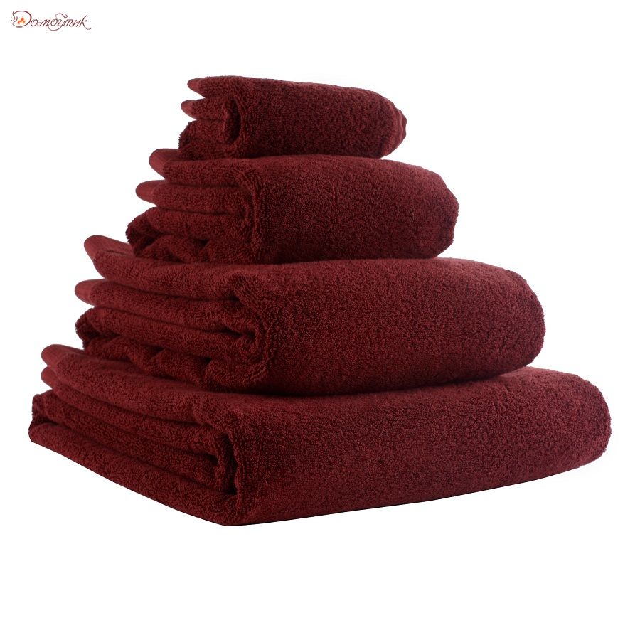 Полотенце для лица бордового цвета  Essential, 30х50 см, Tkano - фото 6