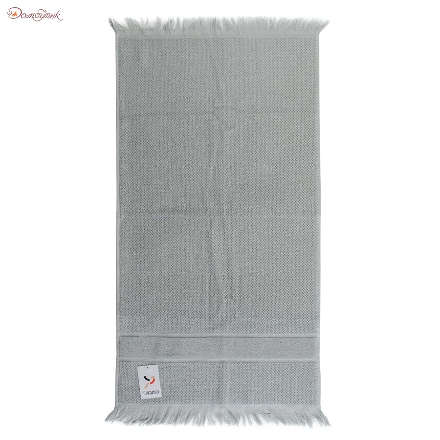 Полотенце для рук декоративное с бахромой серого цвета Essential, 50х90 см, Tkano - фото 2