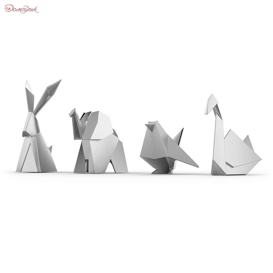 Держатель для колец Origami лебедь хром - фото 3