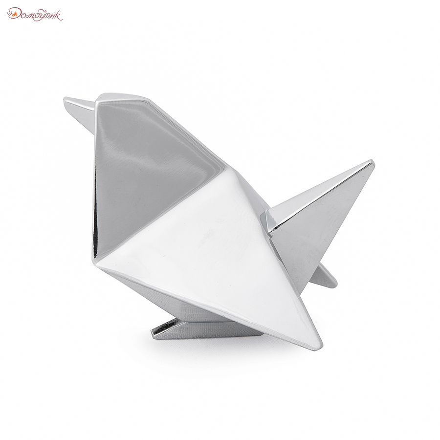 Держатель для колец Origami птица хром - фото 9