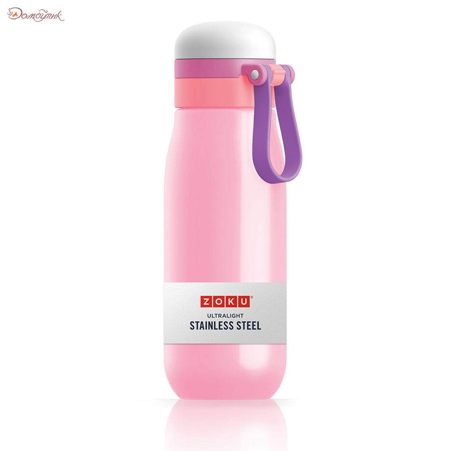 Бутылка вакуумная из нержавеющей стали 500 мл розовая - фото 4