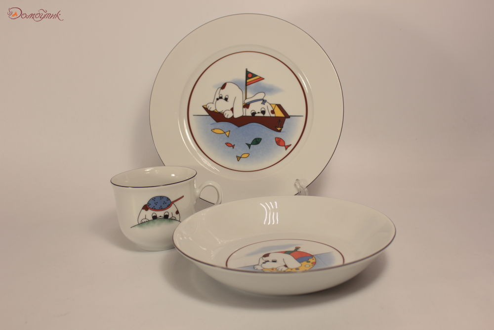 Детский набор посуды "Морское путешествие" 3 предмета - фото 2