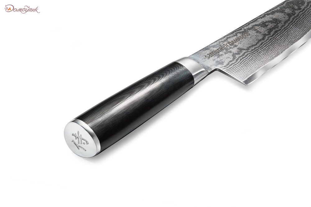 Нож кухонный "Samura DAMASCUS" Гранд Шеф 240 мм, G-10, дамаск 67 слоев - фото 2