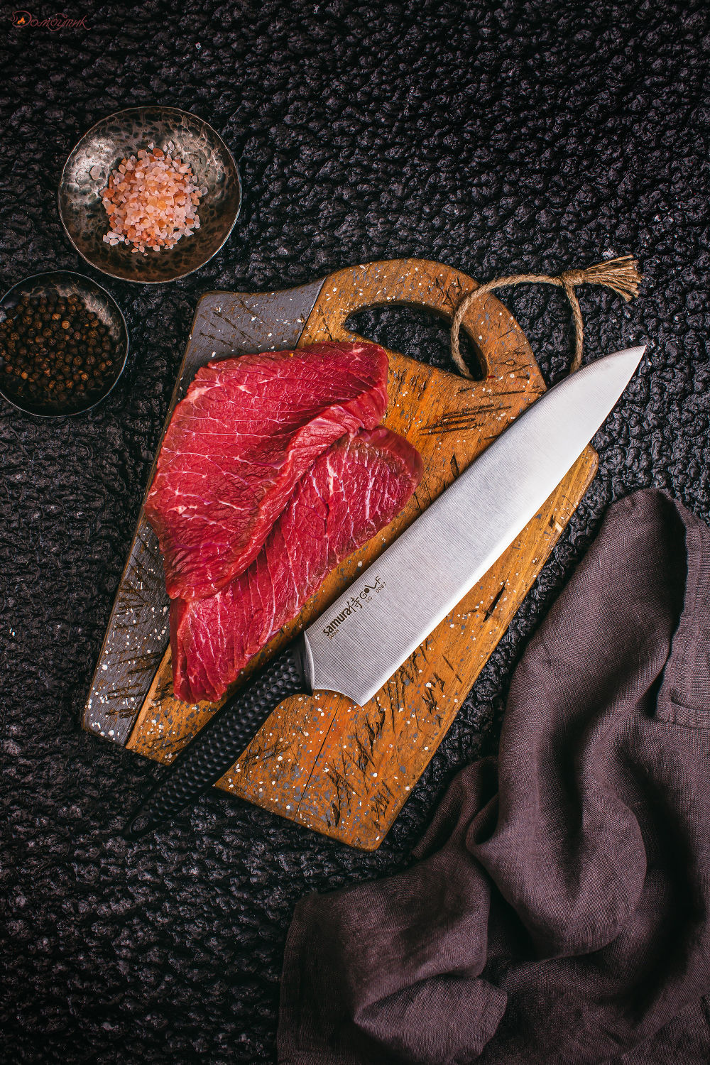 Нож кухонный "Samura GOLF" Гранд Шеф 240 мм, AUS-8 - фото 3